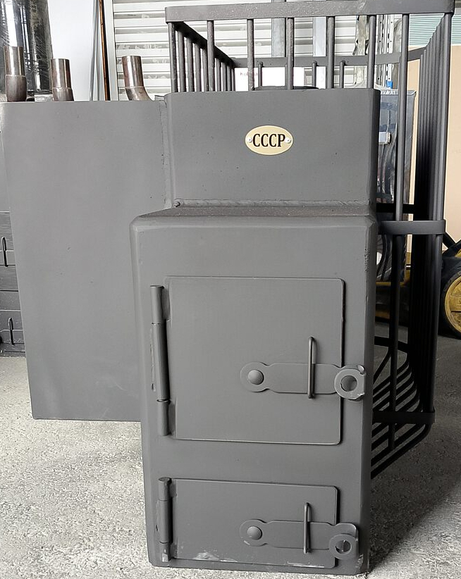 Печь "Грант-Тоннель" 10 мм с приварным баком