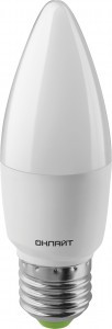 Лампа с/д ОНЛАЙТ 10Вт E27 4000K 220В свеча холодный дневной