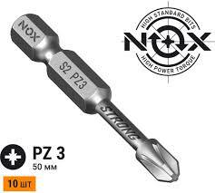 Бита torsion PZ 3х50мм карта 2шт NOX STRONG 337350-2