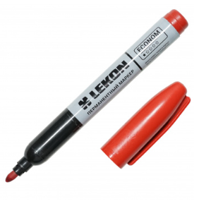 Маркер перманентный LEKON   красный