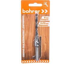 Сверло по дереву Евровинт Bohrer 7х70мм под конфирмат