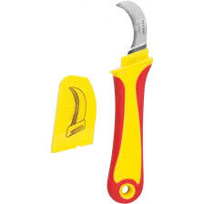 Нож монтажника нержавеющая сталь изогнутое лезвие rexant 12-4937