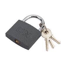 Замок навес. 50мм ON серый чугун автомат запирание
