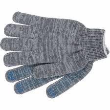 Перчатки х/б б нити 7,5кл. с ПВХ Точка" Люкс графитовые "березка"