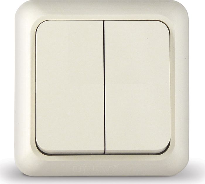Выключатель UNIVERSAL "Олимп" (Б-О0023) 10А 250В двухклав. бежевый
