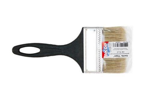 Кисть АКОР "Евро" плоская пластиковая ручка 75х8 мм