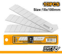 Лезвие 18 мм сегментированное 10 шт INGCO HKNSB112 (10/120)