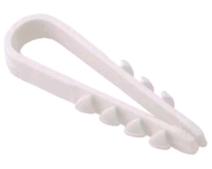Дюбель-хомут EKF для круглого кабеля 5-10 мм нейлон белый 50 шт.10Вт