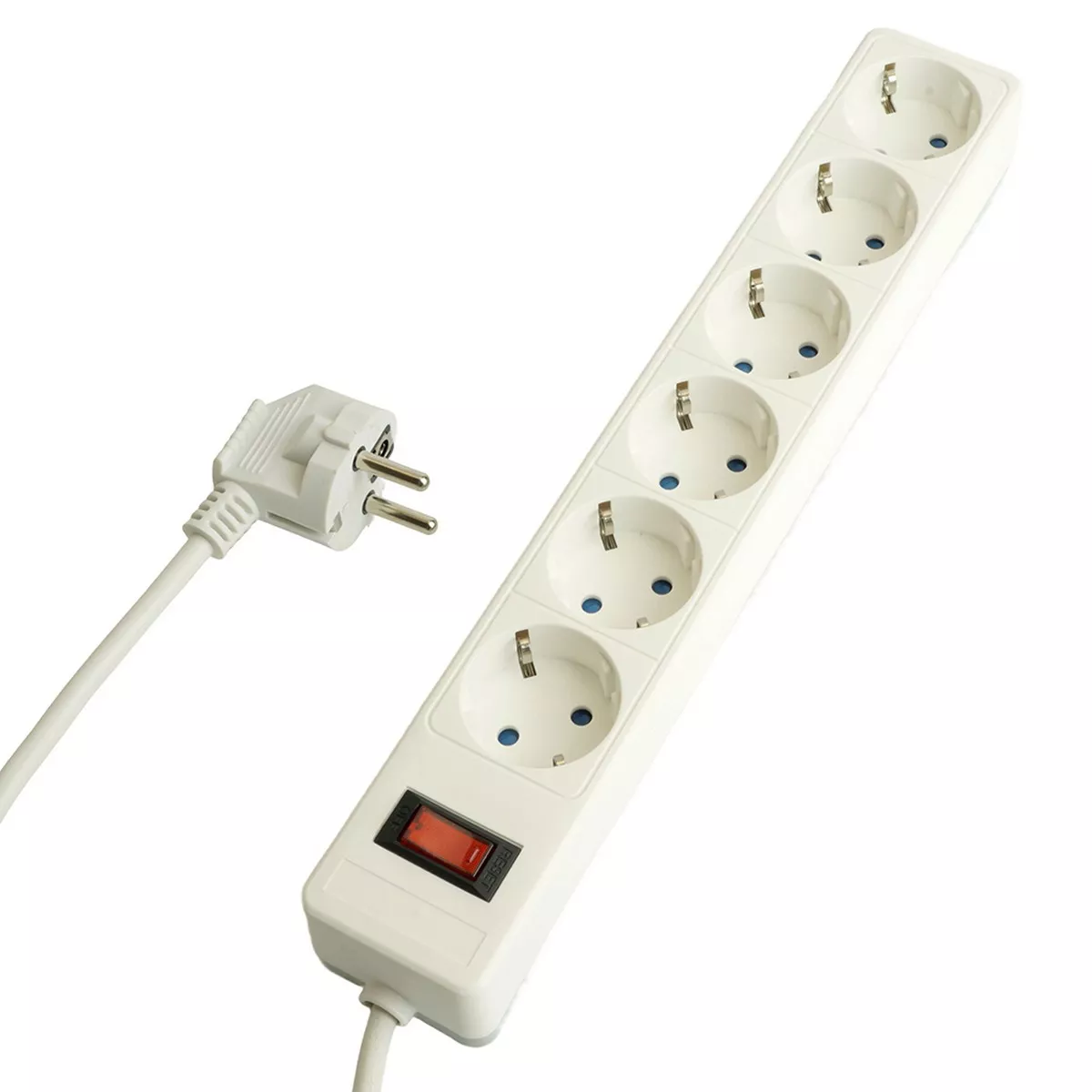 Сетевой фильтр STEKKER 6-местный с/з 1,8м