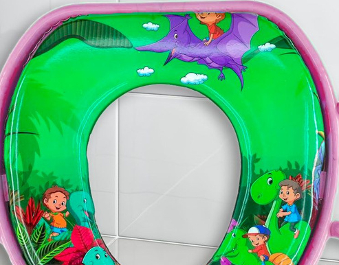 Сиденье на унитаз мягкое дет "Веселые динозаврики"