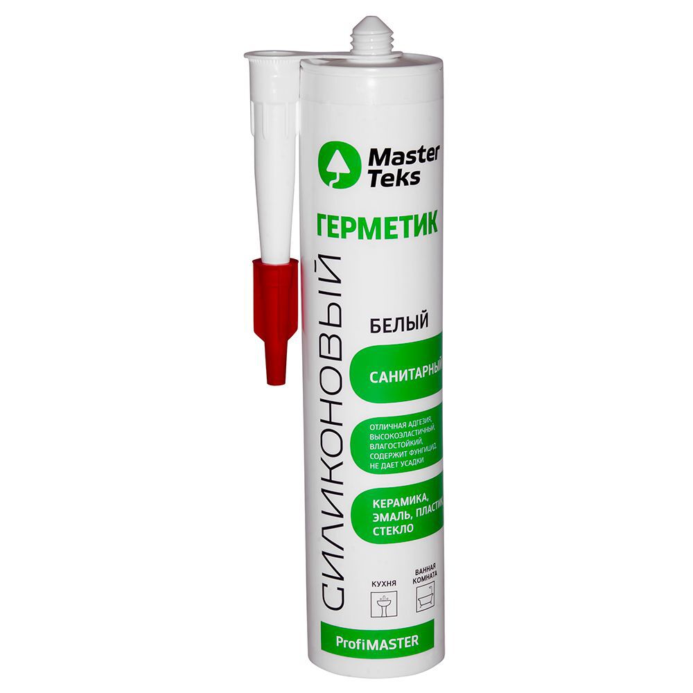 Герметик MasterTeks силик санитарный белый 260ml