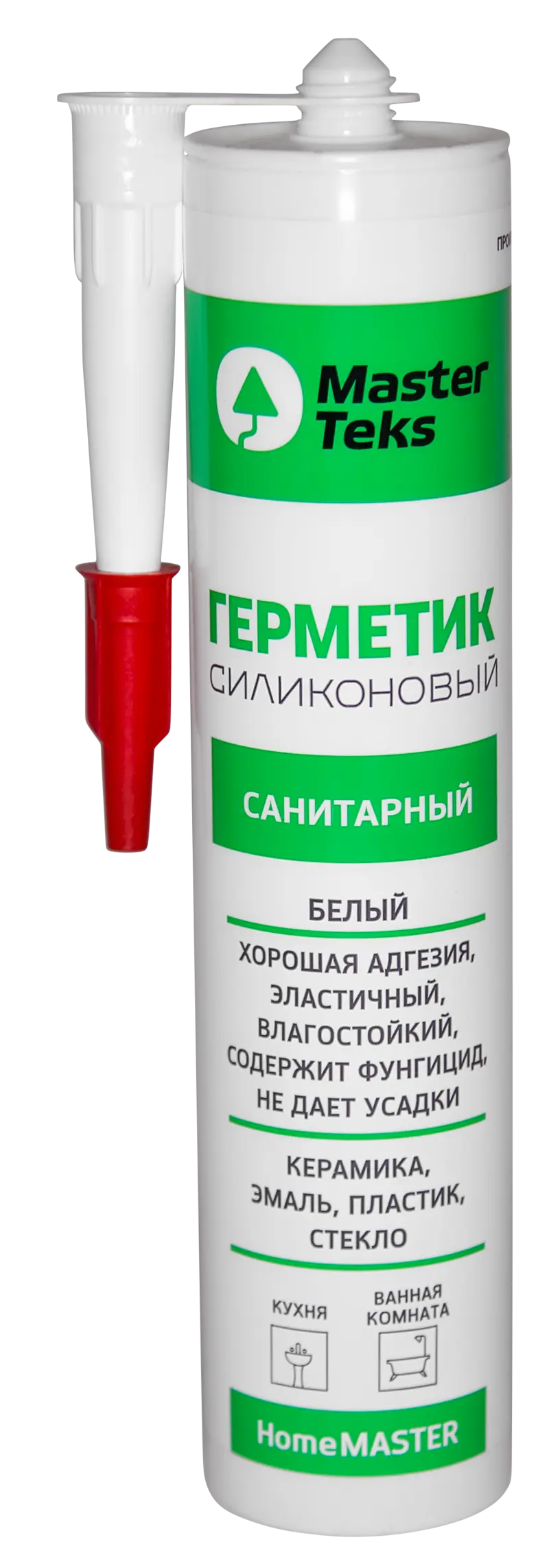 Герметик MasterTeks силик санитарный белый 260ml