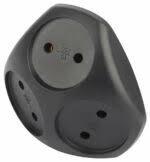 Разветвитель ЭРА электрический SРх-3-В на 3 розетки без заземления 10А черный