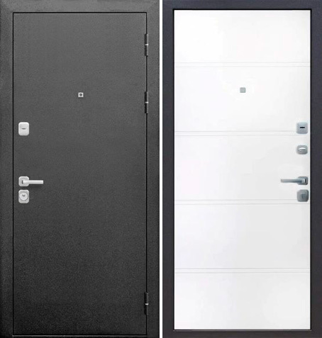 Дверь мет. 9см Серебро правая Эмалит белый 960