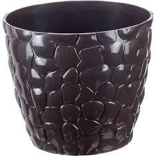 Кашпо IDEA "Камни" с подставкой Корич. ротанг 1.4 л