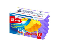 Губки д/посуды INSULA Люкс Волна 5шт