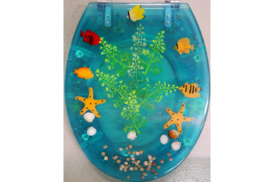 Сиденье на унитаз МП с рис. Кувшинки