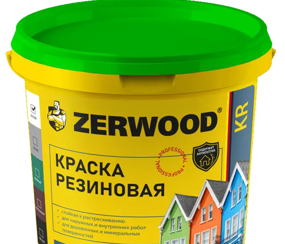 ZERWOOD KR Краска резиновая черная 3 кг