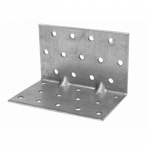 Уголок крепеж. 60*90*60*2мм с двумя ребрами