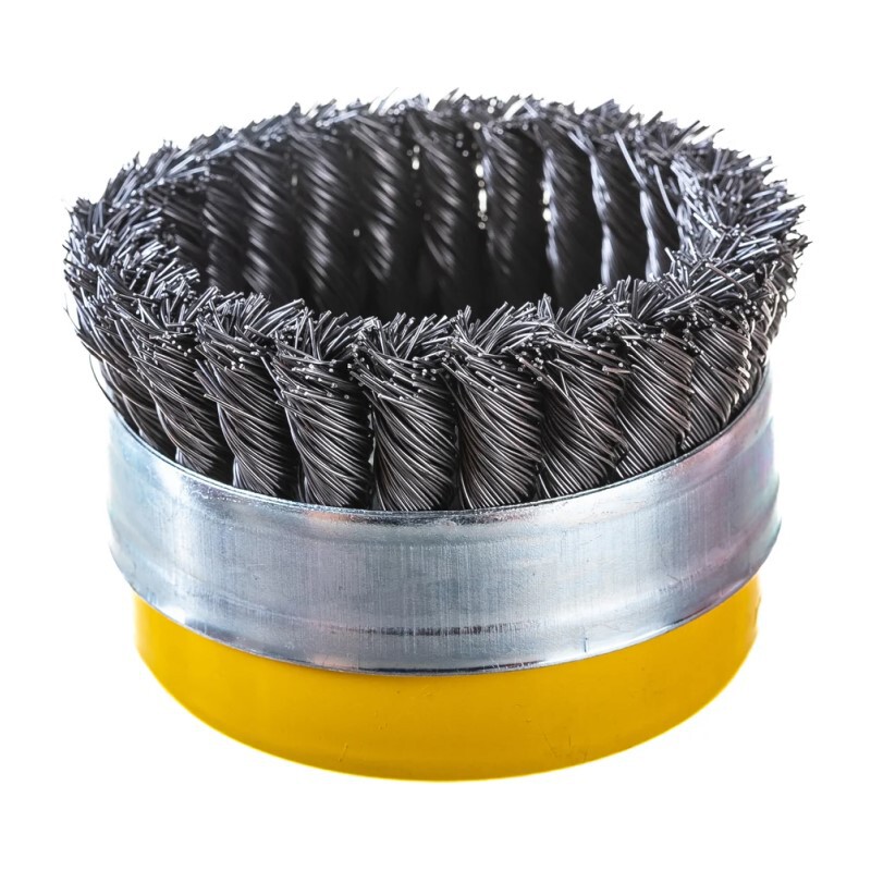 Щетка-крацовка для УШМ чаша витая 100мм с гайкой М14 BIBER