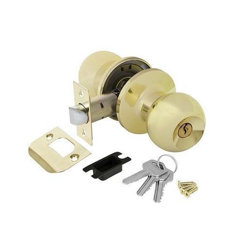 Ручка дверная(064451)  врезная с ключами  золото