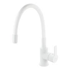 Смеситель для кухни 4883AG с гибким изливом.(белый)