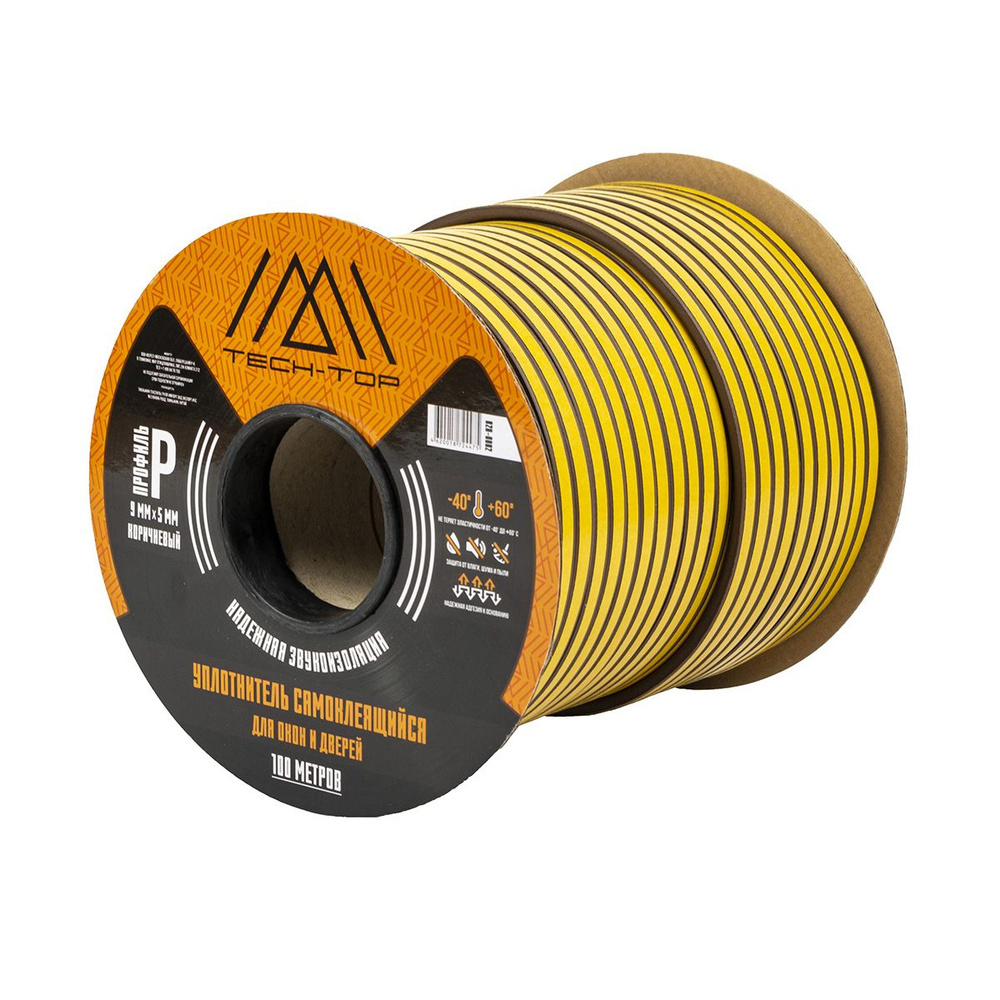 Уплотнитель TECH-TOP 9х5мм коричневый 100 м