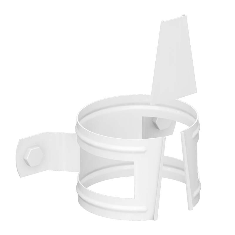 А.Держатель трубы Foramina PUR D100 (на дерево) белый 9010-0.6