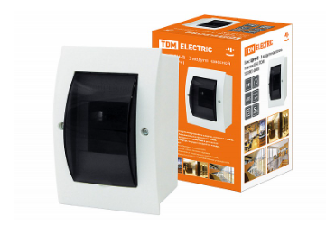 Бокс навесной TDM ELECTRIC ЩРН-П- 3модуля  пластик белый