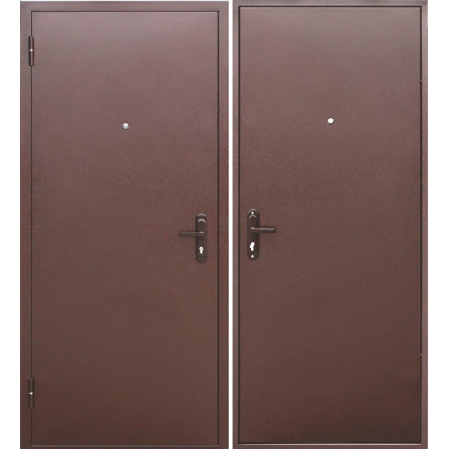 Дверь мет.960 левая 4,5 см Прораб антик медь мет/мет