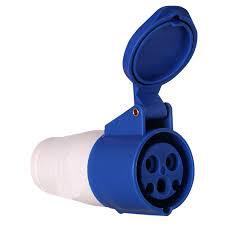 Розетка IEK ССИ-225 переносная с крышкой 32А 380В красная одноместная с заземлением