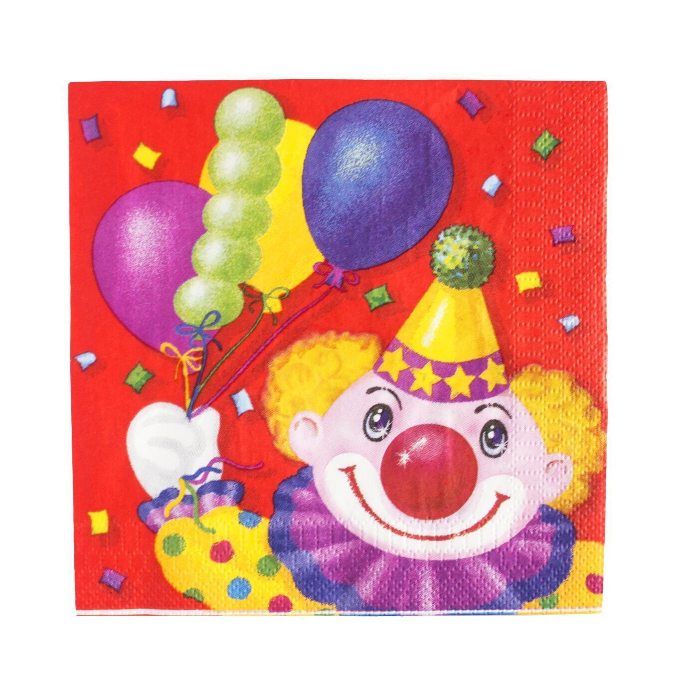 Салфетка быт. Клоун с шарами