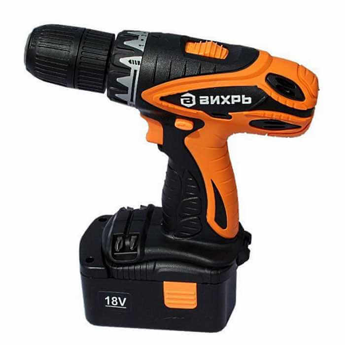 Дрель-шуруповерт аккум. ДА-18-2К/Б Вихрь 74/14/22