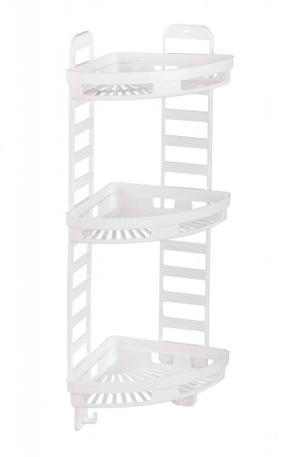 Полка угловая 3х секц белая