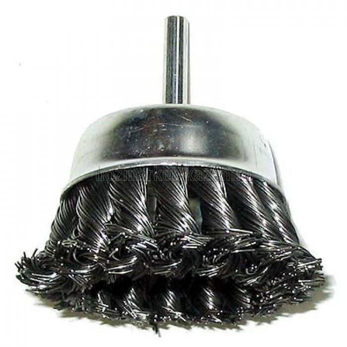 Щетка-крацовка чаша витая 75 мм для дрели BIBER