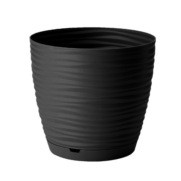 Горшок д/цв. "Saffron" 1,5л с/под Черный
