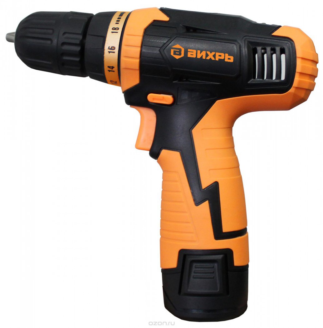 Дрель-шуруповерт аккумуляторная ВИХРЬ ДА-12Л-2