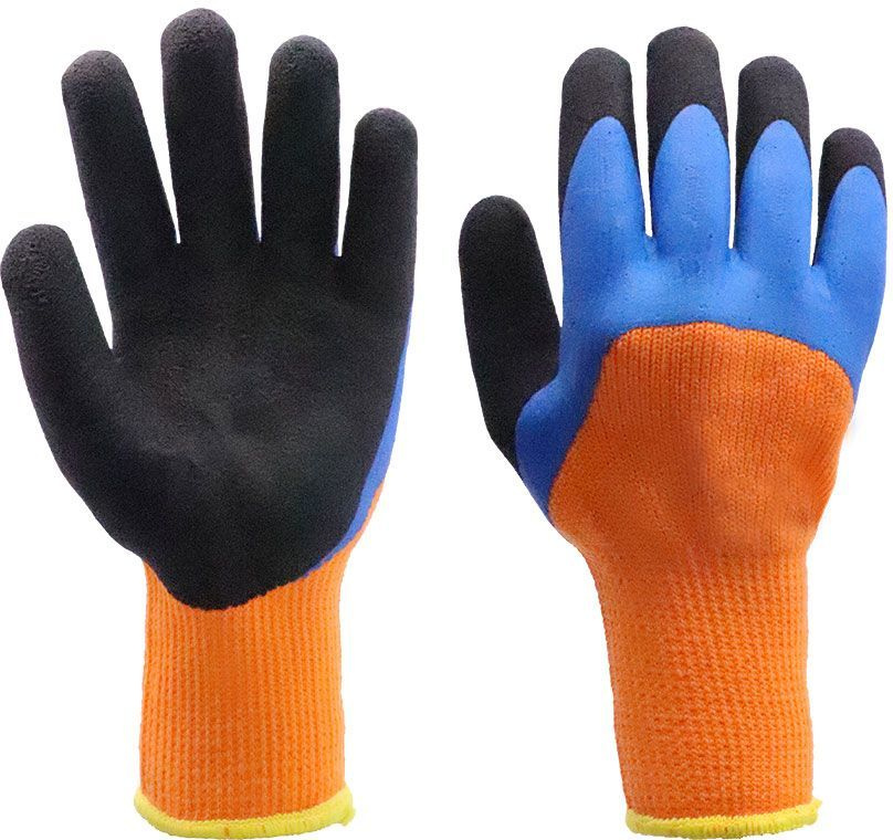 Перчатки акрил. ТОРРО-ЗИМА утепл.облив. син/чер.