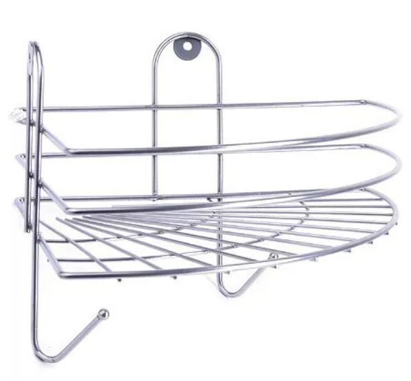 Полка MAYER&BOCH угловая металлическая хром 23х23х19 см