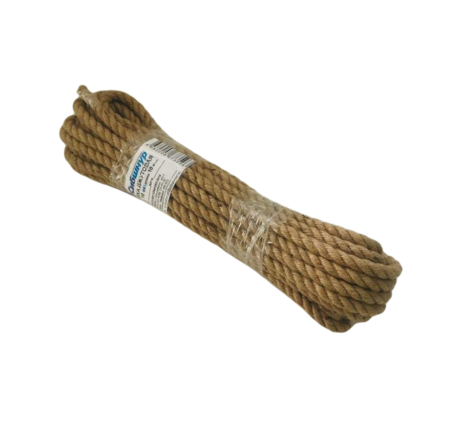 Веревка джутовая 10мм*10м