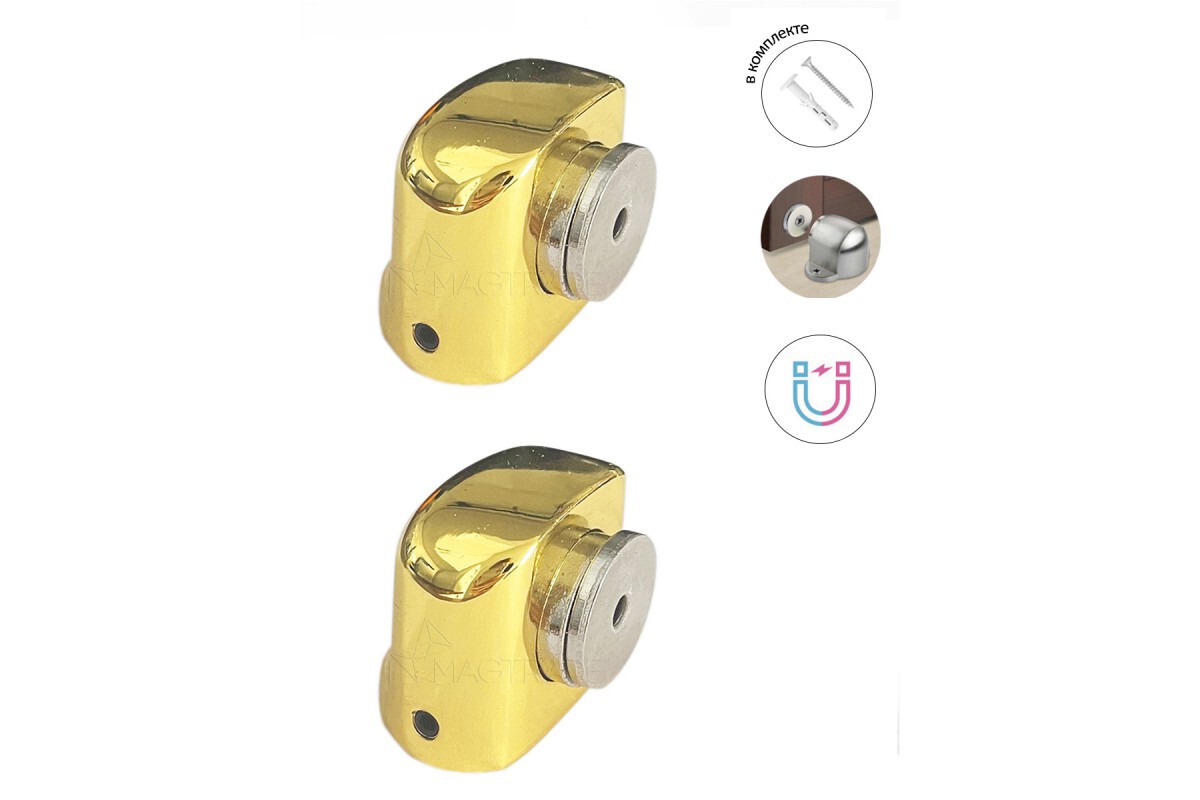 Ограничитель двери напольный магнит (золото)