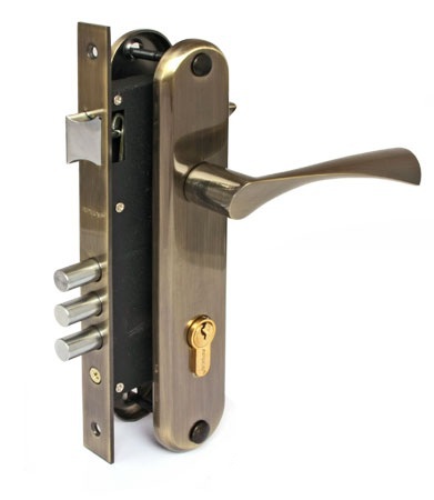 Замок врезной ЗВ "Зубер" 8523-85мм (Бронза) 3 риг