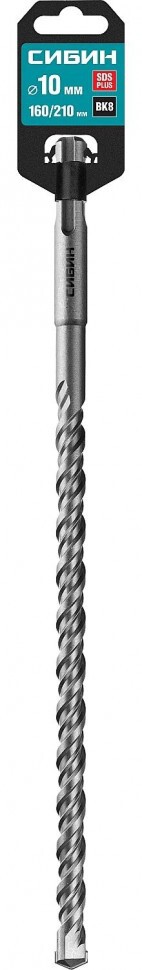 Бур СИБИН SDS+  по бетону 8х210 мм