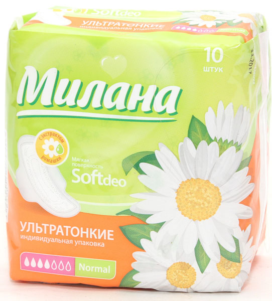 Прокладки МИЛАНА "Soft Deo" ультратонкие с ромашкой 10 шт.