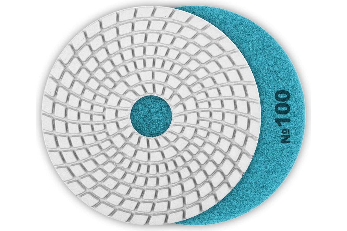 Круг"ЗУБР"АГШК 100мм №100 мокрое шлифование Алмазный гибкий шлифовальный (29866-1000)