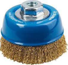 Щетка чашечная 100мм*М14 для УШМ ,витая латунированная стальная проволока 0,3мм ЗУБР"Профессионал"