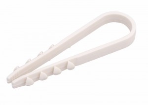 Дюбель-хомут 5-10 д/круг.кабеля нейлон. бел 100шт.