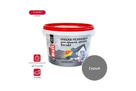 Краска фасадная резиновая серая 3кг "DALI"