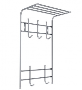 Вешалка 2-х ярусн с полкой ВПТ5 серый мат