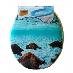 Сиденье на унитаз мягкое с рис. Морские звезды